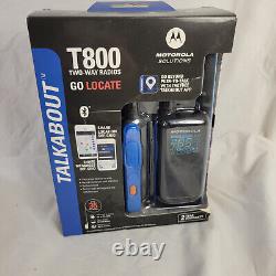 NEW Motorola Talkabout T800 Two-Way Radios Blue/Black Up To 35 Miles Range