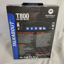 NEW Motorola Talkabout T800 Two-Way Radios Blue/Black Up To 35 Miles Range