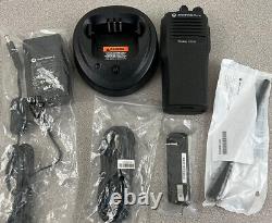 Never Used- Motorola Radius CP200 UHF Radio with NEW Accessories AAH50RDC9AA1AN