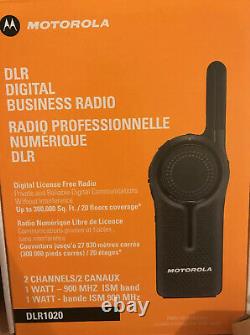 New Motorola DLR1020 Digital Business Two Way Radio + Free Head Set New In Box