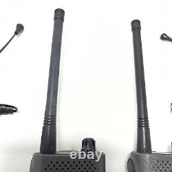 Pair of Motorola Spirit MV11C Walkie Talkie Two-Way Radios with Chargers Tested