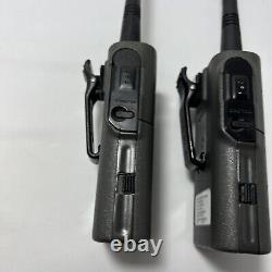 Pair of Motorola Spirit MV11C Walkie Talkie Two-Way Radios with Chargers Tested