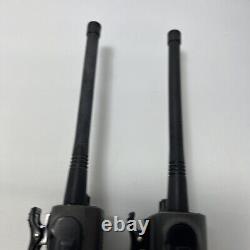 Pair of Motorola Spirit MV11C Walkie Talkie Two-Way Radios with Chargers Tested