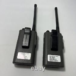 Pair of Motorola Spirit MV11C Walkie Talkie Two-Way Radios with Chargers Tested