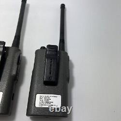 Pair of Motorola Spirit MV11C Walkie Talkie Two-Way Radios with Chargers Tested