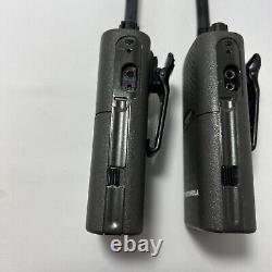 Pair of Motorola Spirit MV11C Walkie Talkie Two-Way Radios with Chargers Tested