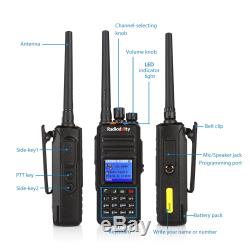 Radioddity GD-55 Plus 10W DMR Digital Ham Two-way Radio UHF Walkie Talkie +cable