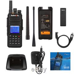 Radioddity GD-55 Plus 10W DMR Digital Ham Two-way Radio UHF Walkie Talkie +cable