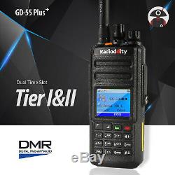 Radioddity GD-55 Plus UHF DMR IP67 2800mAh Battery HP 10Watt Two way Radio