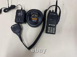 Rare UHF HT750 full keypad radio with accessories, collector's item 450-512 Mhz