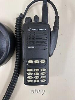 Rare UHF HT750 full keypad radio with accessories, collector's item 450-512 Mhz