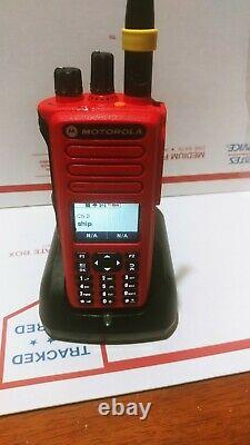 Red Motorola XPR 7550e two-Way radio AAH56RDN9WA1AN 403-512 mhz refurb, enabled