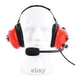 Red Racing Headset for Motorola CP200 CP200D CP200XLS CP1300 Two Way Radio