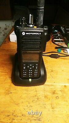 Refurbished black Motorola XPR7550e UHF DMR Two-way Portable Radio 403-512 mhz