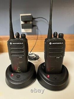 Set of 2 Motorola CP200D Two Way Radios With 2 Chargers Tested Work Great