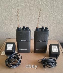 Set of 2 Motorola Spirit M-Series Professional Two-Way Radios MU22CV With Chargers