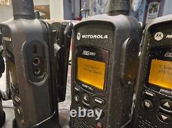 Set of 6 Motorola DTR550 Digital Portable Two Way Radio Black With charger