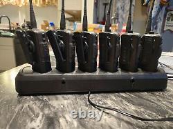 Set of 6 Motorola DTR550 Digital Portable Two Way Radio Black With charger
