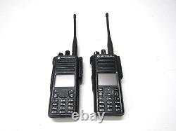 TWO Motorola MotoTRBO XPR7550 UHF 403-512 MHz Two Way Radio AAH56RDN9KA1AN