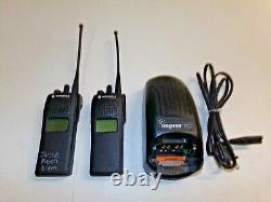 TWO Motorola XTS1500 800 MHz P25 Two Way Radio 764-870 MHz H66UCD9PW5BN w Impres