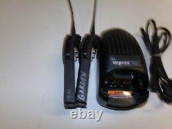 TWO Motorola XTS1500 800 MHz P25 Two Way Radio 764-870 MHz H66UCD9PW5BN w Impres