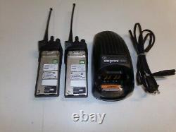 TWO Motorola XTS1500 800 MHz P25 Two Way Radio 764-870 MHz H66UCD9PW5BN w Impres