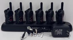 Target Motorola RLA1001F CLS1810T Two Way Radio 6 Pack withMulti-Charger & Clips