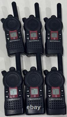 Target Motorola RLA1001F CLS1810T Two Way Radio 6 Pack withMulti-Charger & Clips