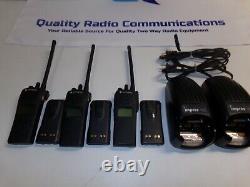 Three Motorola MT1500 136-174 MHz VHF Two Way Radio w Impres H67KDD9PW5BN