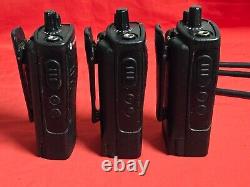 Three Motorola RDU4100 Two Way Radios