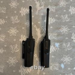 Two Motorola Radius CP200 438-470 MHz FM UHF 4 Ch Two Way Radio AAH50RDC9AA1AN