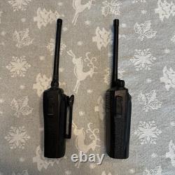 Two Motorola Radius CP200 438-470 MHz FM UHF 4 Ch Two Way Radio AAH50RDC9AA1AN