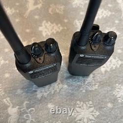 Two Motorola Radius CP200 438-470 MHz FM UHF 4 Ch Two Way Radio AAH50RDC9AA1AN