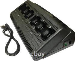 Two Way Radio 6 Bank Port Battery Charger for Motorola NNTN4496 4851 CP200 EP450