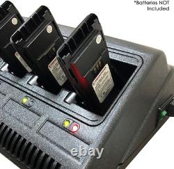 Two Way Radio 6 Bank Port Battery Charger for Motorola NNTN4496 4851 CP200 EP450