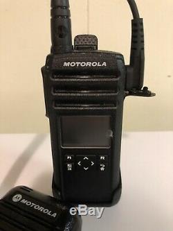 Used Motorola DTR600 30CH 900MHZ Two Way Radio, shoulder strap, & Clip