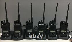 12 Qté Motorola Mototrbo Xpr3500e Uhf Aah02rdh9va1an Radios Bidirectionnelles Avec Chargeurs