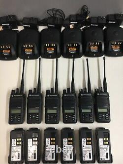 12 Qté Motorola Mototrbo Xpr3500e Uhf Aah02rdh9va1an Radios Bidirectionnelles Avec Chargeurs