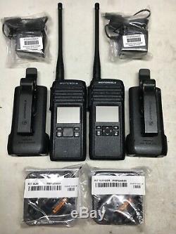 2 Motorola Dtr 700 900mhz Licence Libre Deux Numérique Way Radio Kit Complet