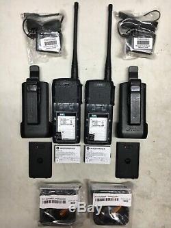 2 Motorola Dtr 700 900mhz Licence Libre Deux Numérique Way Radio Kit Complet