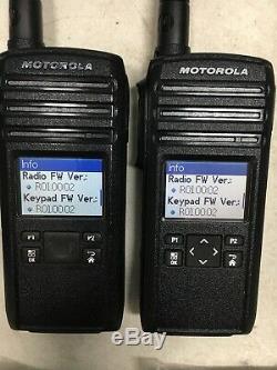 2 Motorola Dtr 700 900mhz Licence Libre Deux Numérique Way Radio Kit Complet