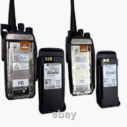 2 Radios bidirectionnelles Motorola XPR 6350 avec batterie, clip de ceinture et antenne, très propre