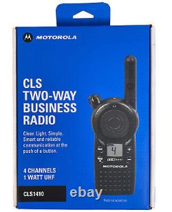 3 Motorola Cls1410 Business À Deux Voies Uhf Radio 4 Canaux Walkie Talkie Parfect