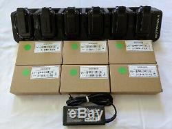 6 D'occasion Motorola Clp1040 Uhf Affaires Radios Bidirectionnelles Avec 6 Station De Recharge De La Baie