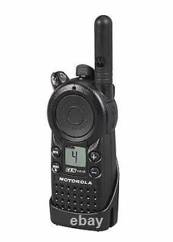 6 Motorola Cls1410 Uhf Radios Bidirectionnelles Avec Hkln4604 Casques & Banque Chargeur