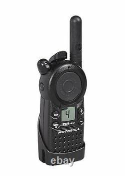 6 Motorola Cls1410 Uhf Radios Bidirectionnelles Avec Hkln4604 Casques & Banque Chargeur