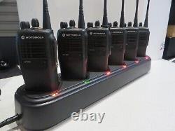 6 X Motorola Ht750 Uhf 403-470 Mhz 16ch 4w Radios À Deux Voies Aah25rdc9aa3an Avecgang