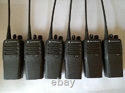 6x Motorola Digital Uhf Dp1400 Two Way Radios + Six Way Charger & Uk Psu