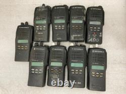 LOT DE 9 Motorola HT1250 LS+ 16CH Radio Bidirectionnelle AAH25SDH9DP5AN NON TESTÉE