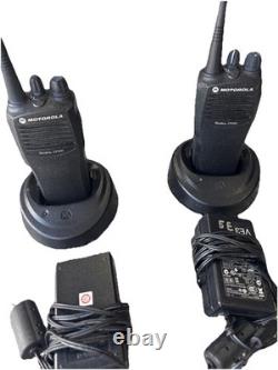 Lot 2 Motorola Radius CP200 438-470 MHz FM UHF 4 Ch Radio Binaural AAH50RDC9AA1AN